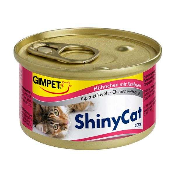 GimCat ShinyCat Hühnchen mit Krebsen 24x70g