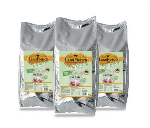 Landfleisch Softbrocken mit Ente 3x5 kg