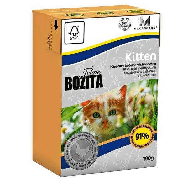 Bozita Cat Tetra Recard Kitten 16x190g